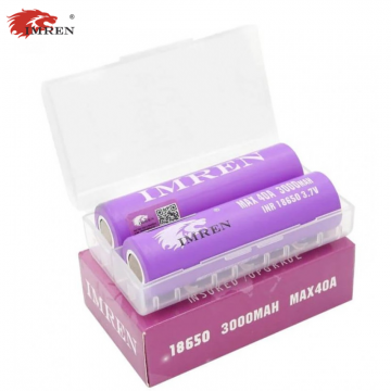 IMREN 3.7V 18650 3000mAh 40A RECHARGEABLE BATTERY Single Unit