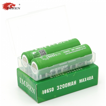 IMREN 18650 3200mAh 40A Li-ion RECHARGEABLE BATTERY Single Unit (POINTY TOP)