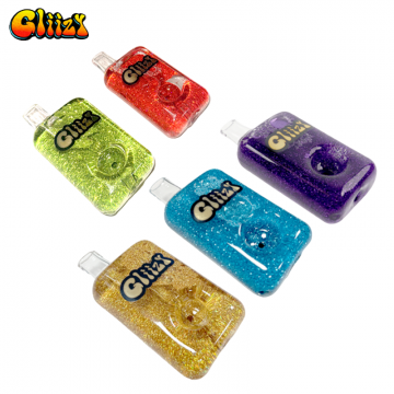 3 IN GLIIZY POCKET LAVA GLYCERIN GLASS HAND PIPE