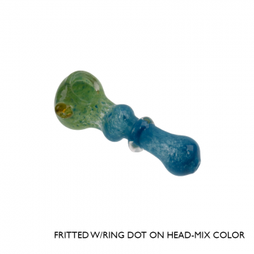 4 IN COLORED GLASS HAND PIPE 1CT/PK