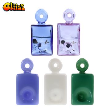 4 IN GLIIZY GAME DESIGN GLASS HAND PIPE