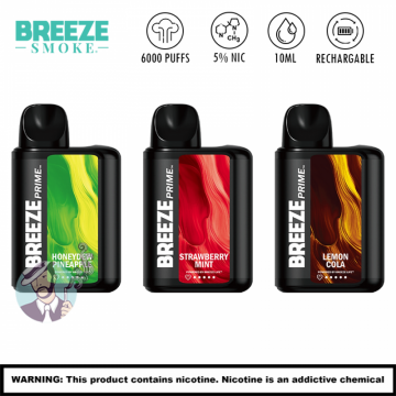 BREEZE PRIME EDITION 6000 PUFFS DISPOSABLE VAPE