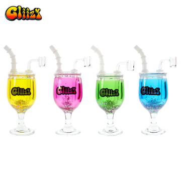 9.1 IN  GLIIZY TIPSY GLYCERIN GLASS WATER PIPE