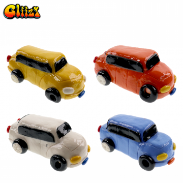 6 IN GLIIZY TAXI CAR DESIGN CLAY GLASS HAND PIPE