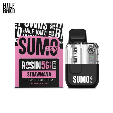 HALF BAK'D SUMO LIVE ROSIN DISPOSABLE VAPE 5GM/1PK