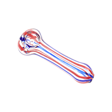 4 IN DESIGNED GLASS HAND PIPE 1CT/PK