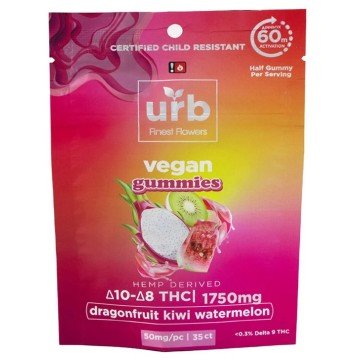 URB D10 + D8 VEGAN GUMMIES 1750MG/35CT/5PK