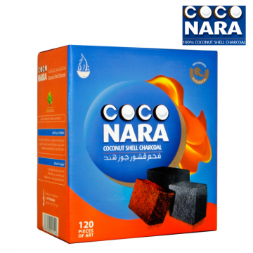 COCO NARA CHARCOAL 120 FLAT PCS/BOX