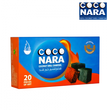 COCO NARA CHARCOAL 20 FLAT PCS/BOX